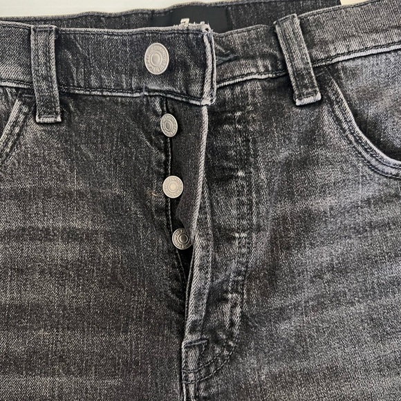 7 For All Mankind Easy Boy Bootcut high waist faded black cropped - Picture 10 of 11